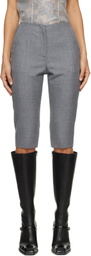 McQueen Gray Wool Capri Trousers