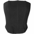 Good American Women's Brushed Fleece Corset Top in Black