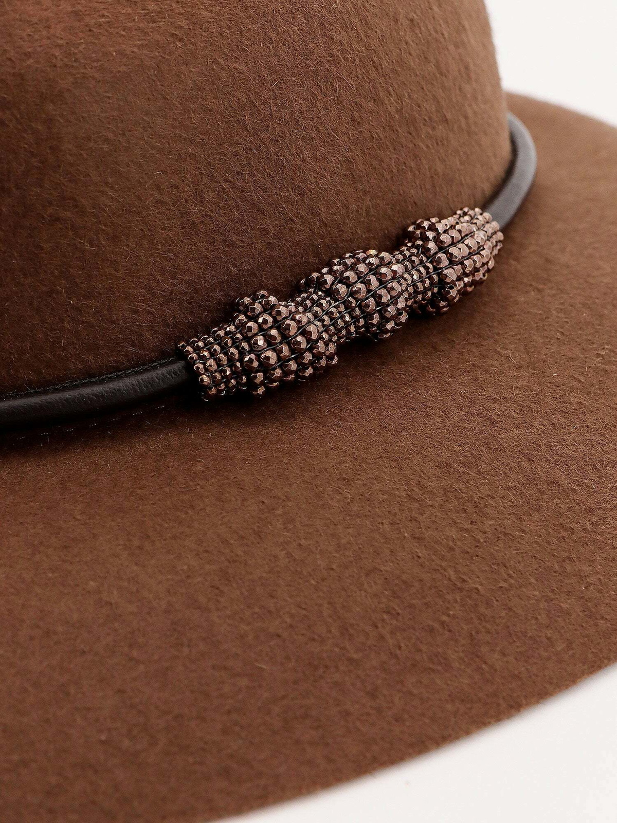 ハット BRUNELLO CUCINELLI Woman Hat Brown M12504979 CC397 Women's hats: beanies, fedoras, baseball caps | Brunello