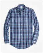 Brooks Brothers Men's Regent Regular-Fit Sport Shirt, Non-Iron Multi-Plaid | Blue