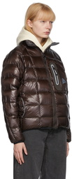 and wander Brown Diamond Stitch Down Jacket