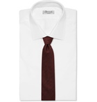 Rubinacci - 8cm Mélange Wool and Silk-Blend Tie - Burgundy