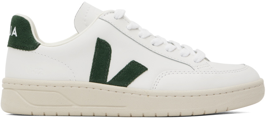 VEJA White & Green V-12 Sneakers VEJA
