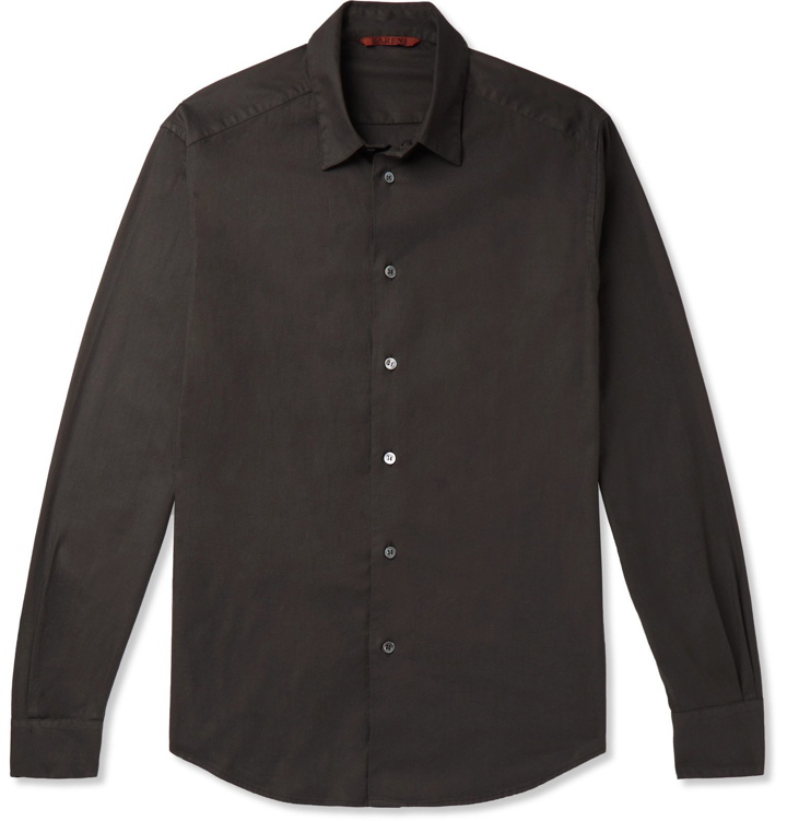 Photo: Barena - Slim-Fit Cotton-Twill Shirt - Gray