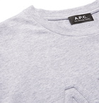 A.P.C. - Hartman Logo-Embossed Mélange Cotton-Jersey T-Shirt - Gray