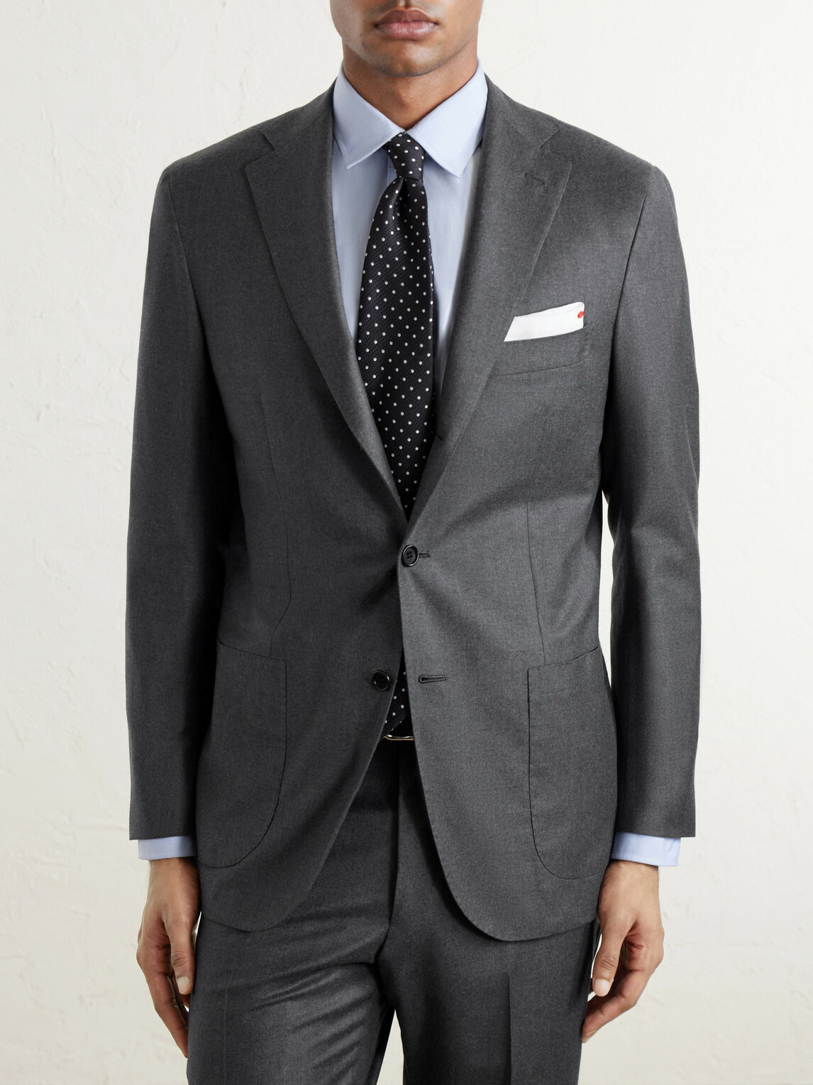 Kiton - Brushed Wool Suit Jacket - Gray