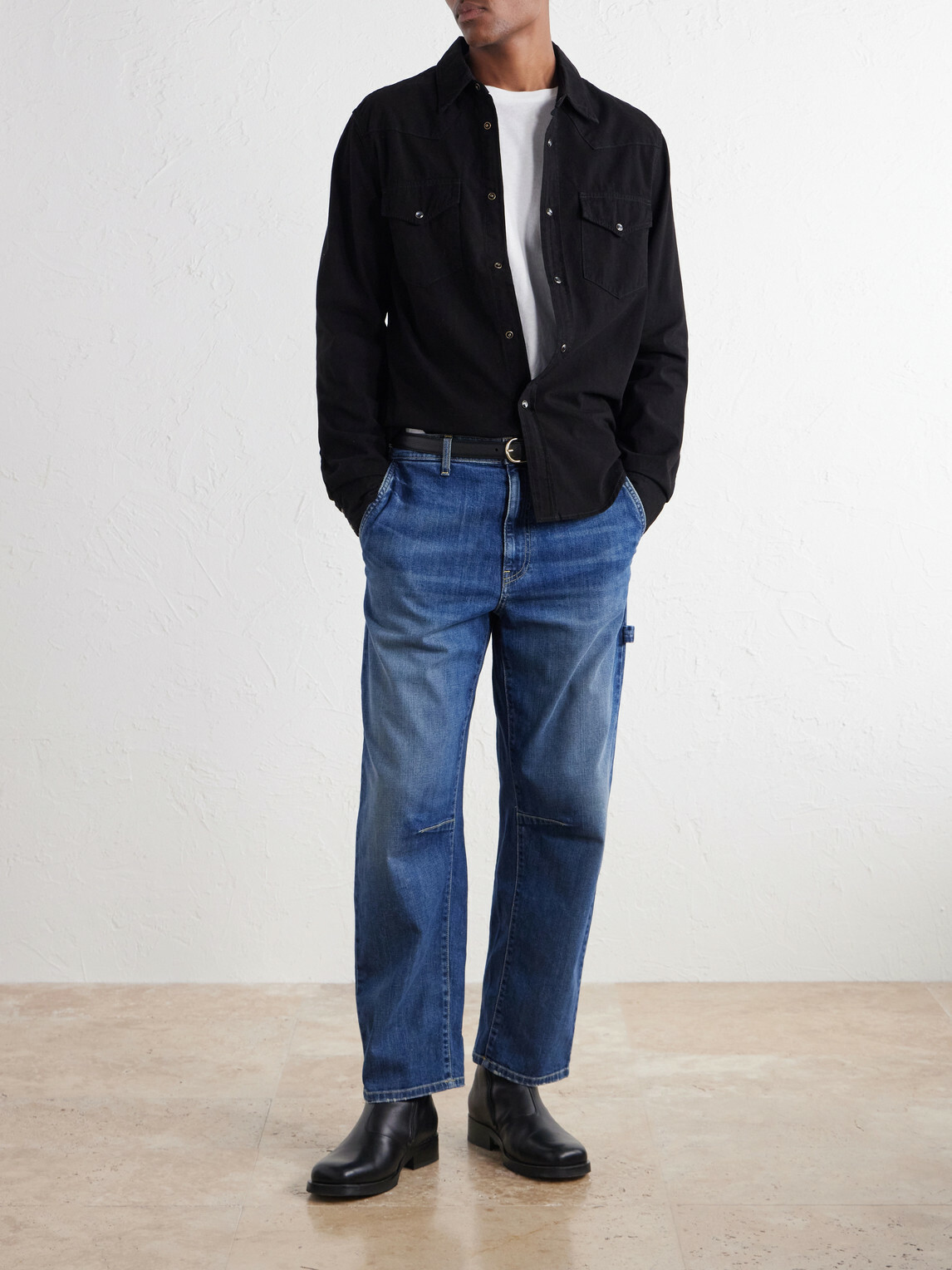 Nili Lotan - Carpenter Straight-Leg Cropped Jeans - Blue