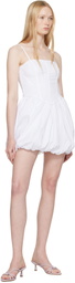 Fleur du Mal White Poplin Bubble Minidress