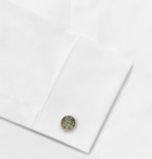 Alice Made This - Bayley Marble-Effect Gold-Tone Cufflinks - Green