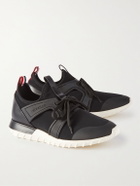 Moncler - Emilien Rubber and Leather-Trimmed Neoprene Sneakers - Black