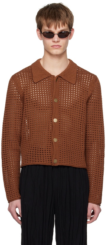 Photo: Acne Studios Brown Rolled Cardigan