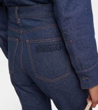 Fendi High-rise wide-leg jeans