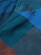 Aztech Mountain - Loge Peak Shell-Panelled Checked Brushed-Cotton Ski Overshirt - Blue