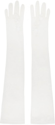 Anna Sui SSENSE Exclusive White Floral Gloves