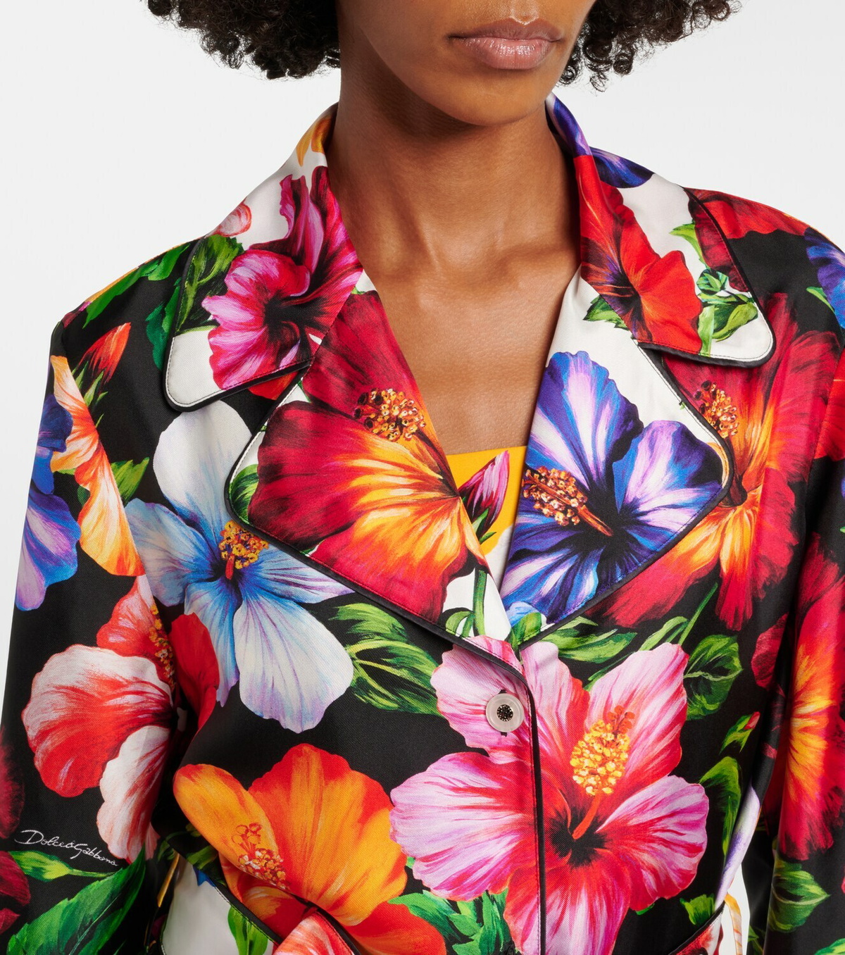 Dolce&Gabbana Floral belted silk shirt