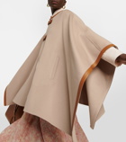 Loro Piana - Kirna leather-trimmed cashmere cape