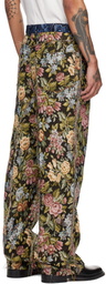 Edward Cuming Multicolor Wallpaper Raw-Edge Soft Trousers