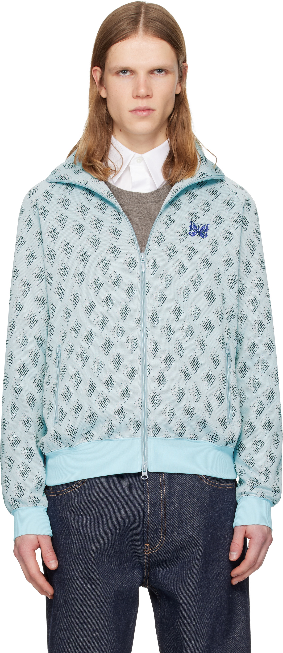 Needles Reversible Blue AWGE Edition Work Jacket Needles