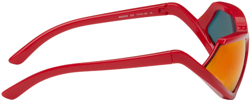 Balenciaga Red Side Xpander Sunglasses Balenciaga