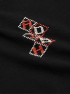 Adish - Logo-Embroidered Cotton-Jersey T-Shirt - Black