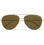 Montblanc - Aviator-Style Gold-Tone Sunglasses - Gold