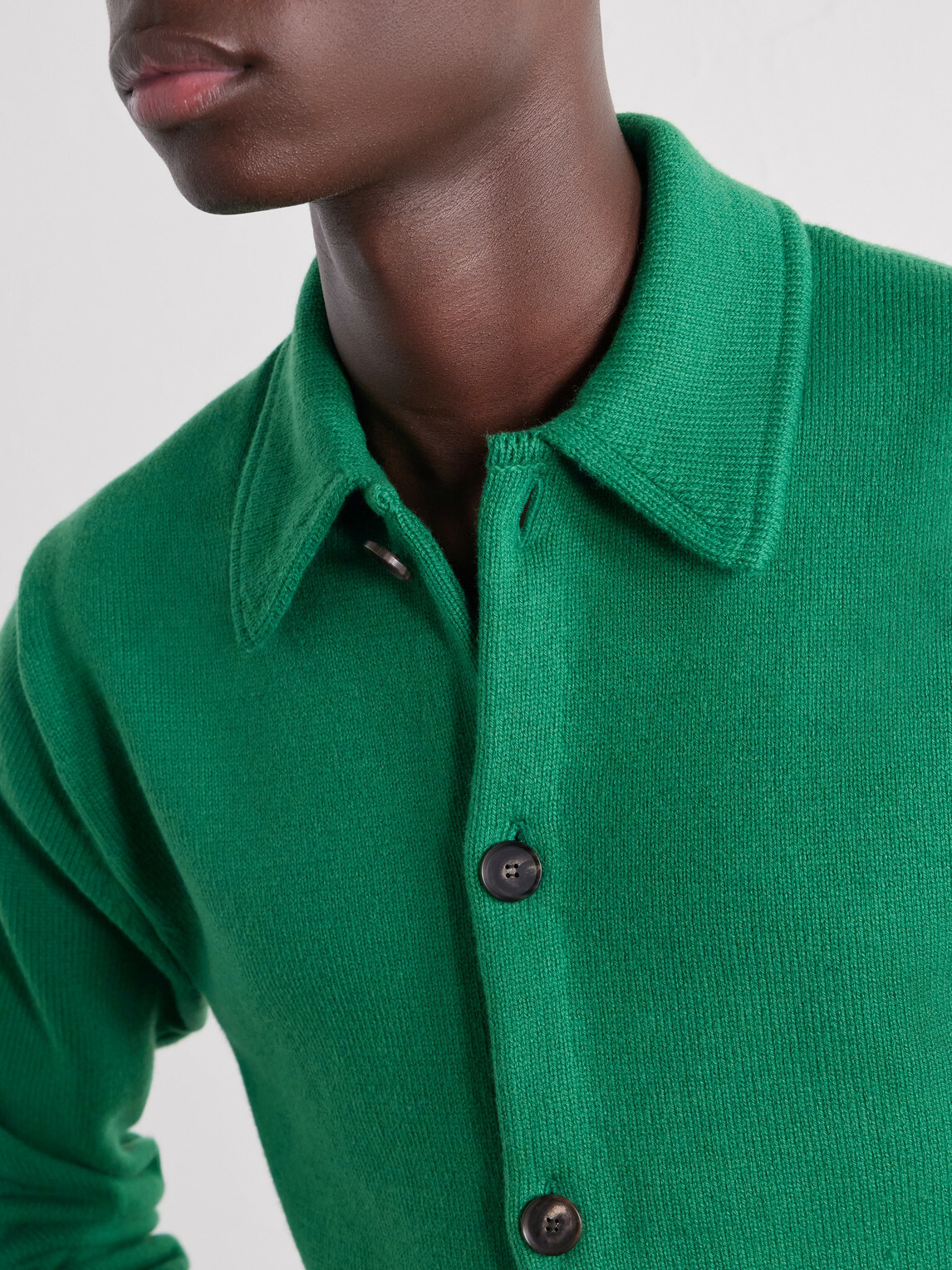 Auralee - Wool Cardigan - Green