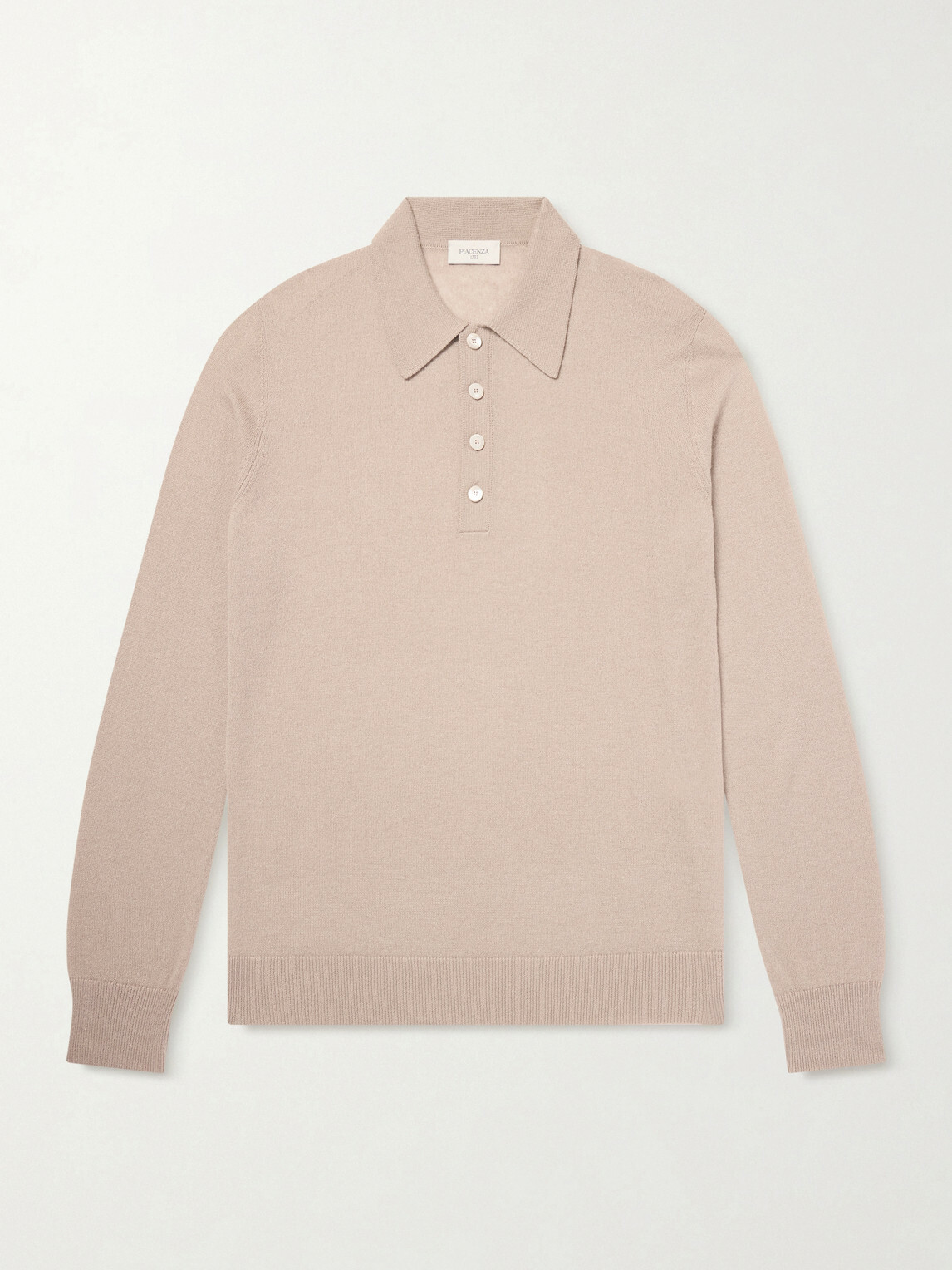 PIACENZA 1733 - SIlk and Cashmere-Blend Polo Sweater - Neutrals