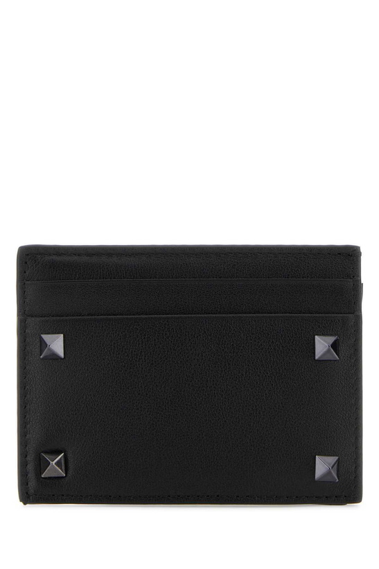 Photo: Valentino Garavani Black rockstud Card Holder
