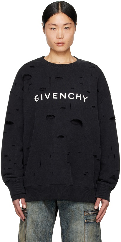 Photo: Givenchy Black Cutout Sweatshirt