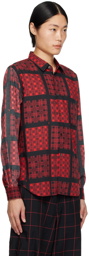 Black Comme des Garçons Black & Red Printed Shirt