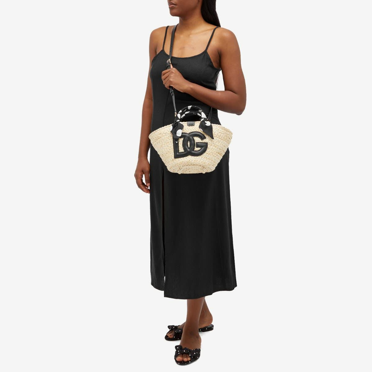 Dolce & Gabbana Women's Large Raffia Bag in Cross Body 