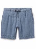 Hartford - Tank Slim-Fit Straight-Leg Linen Drawstring Shorts - Blue