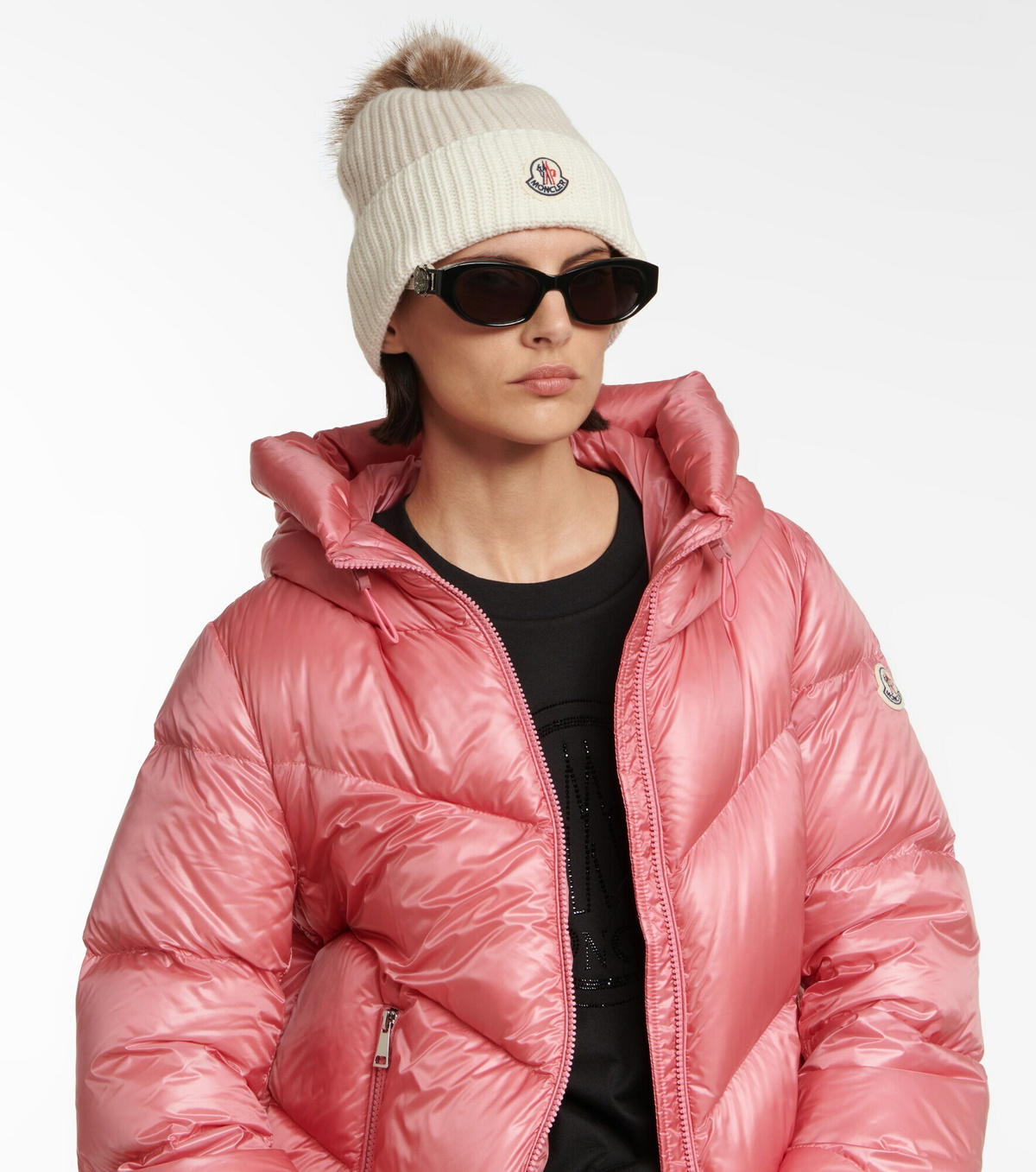 Moncler Wool and Cashmere Red Beanie Red Cashmere Pompom Beanie - Moncler | WE IN STYLE main image 2