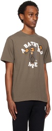 BAPE Brown College Milo T-Shirt
