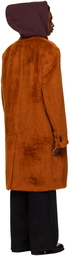 Raf Simons Brown Double-Breasted Coat