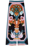 Lug Von Siga Madison Printed Wide-leg Satin Trousers Multicoloured