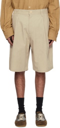 colbo Beige Single Pleat Shorts