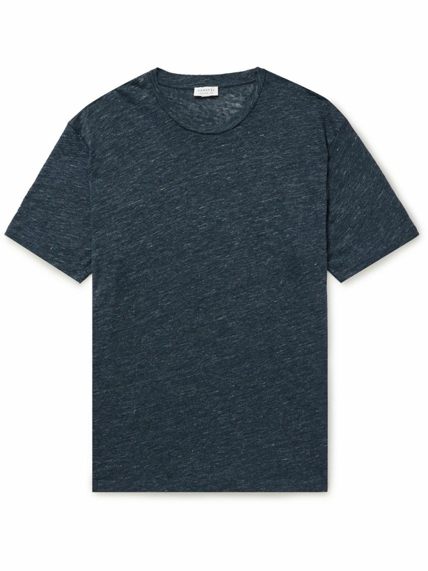 Photo: Sunspel - Slim-Fit Linen T-Shirt - Blue