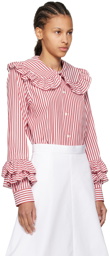 Comme des Garçons Girl Red & White Striped Shirt