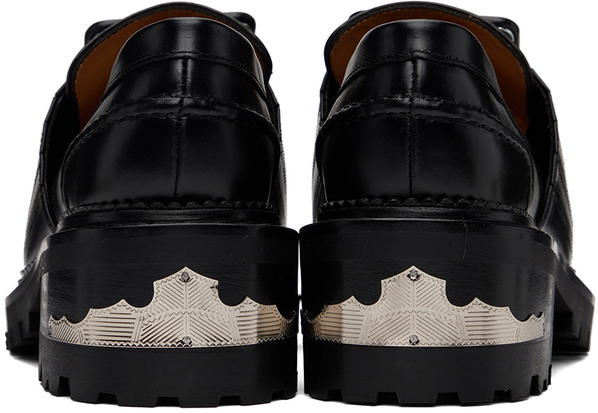 Toga Pulla Black Strap Loafers Toga Pulla