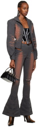 DIDU Gray Washed Denim Trousers