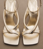 Bottega Veneta Riva metallic leather sandals