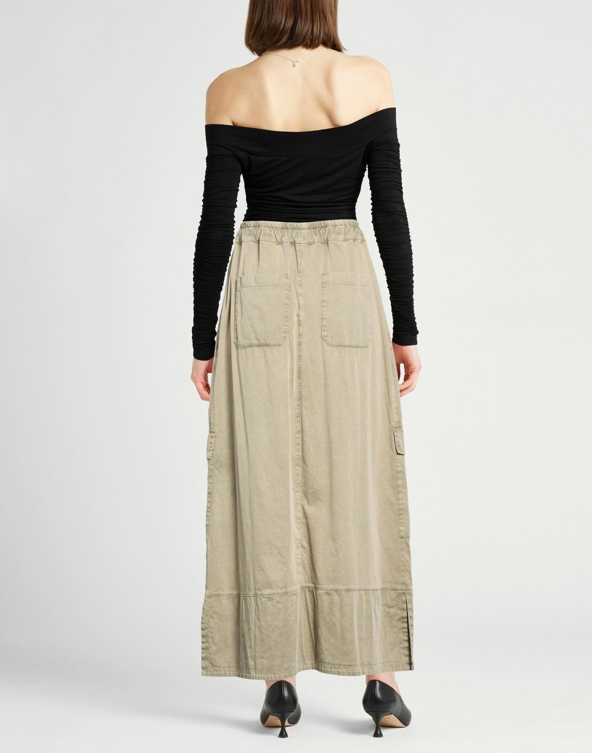 Crossley Womens Maxi skirt Khaki