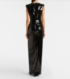 Balmain Chain-detail sequined gown