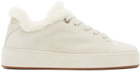 Loro Piana Off-White Fur & Suede Winter Nuages Sneakers