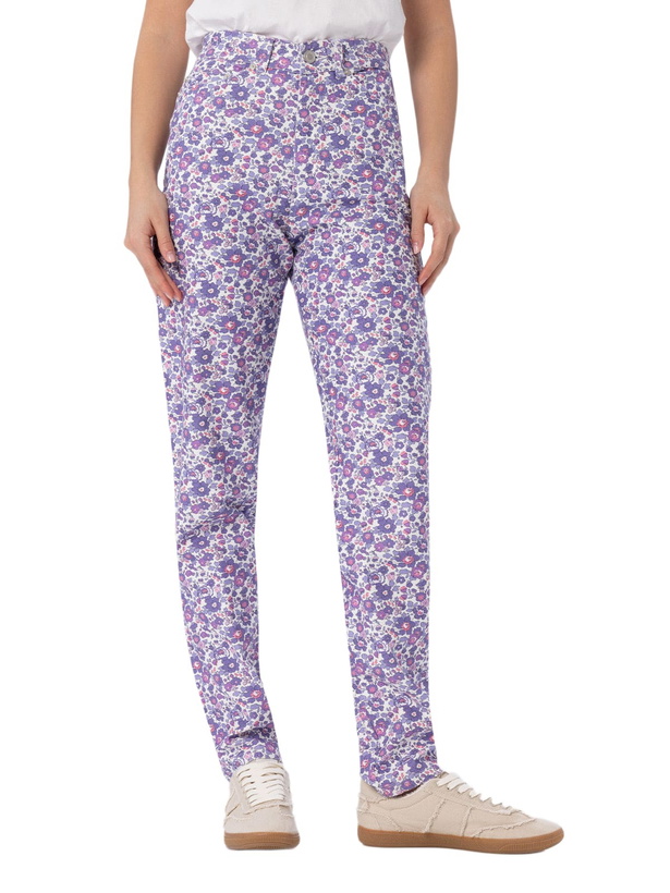 Photo: MC2 Saint Barth Woman Lilac Betsy Print Denim Belleville | Made With Liberty Fabric