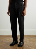 Dolce&Gabbana - Tapered Pleated Virgin Wool-Blend Gabardine Trousers - Black
