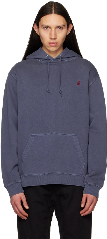 Photo: Gramicci Navy Embroidered Hoodie