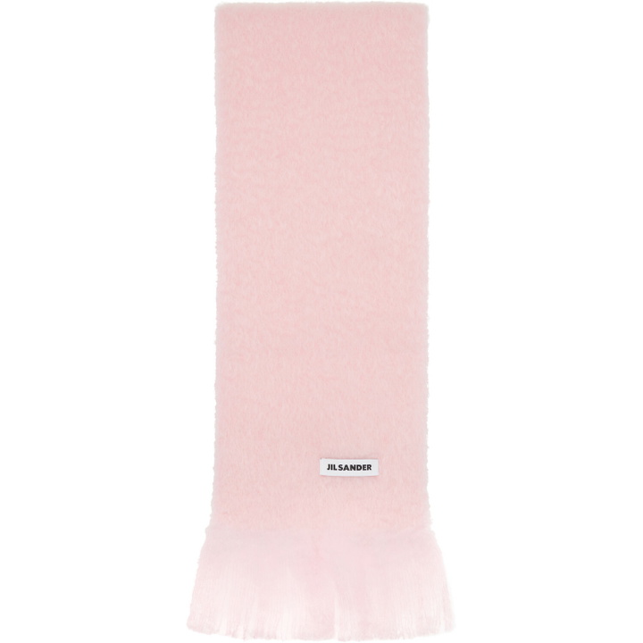 Photo: Jil Sander Pink Plain Scarf