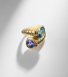 Marina B Toi Et Moi 18kt gold ring with topaz and tanzanite